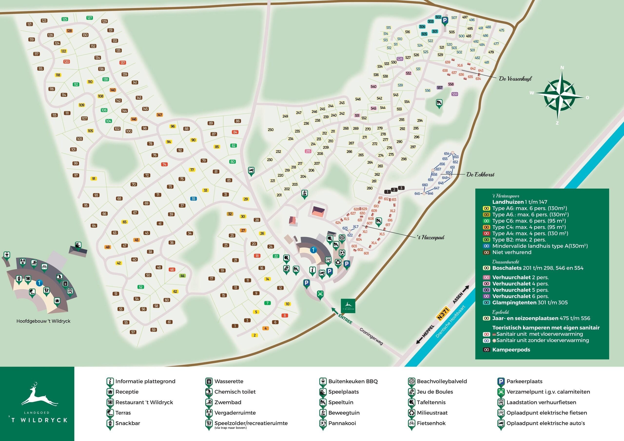 Plattegrond Landgoed &acute;t Wildryck